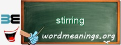 WordMeaning blackboard for stirring